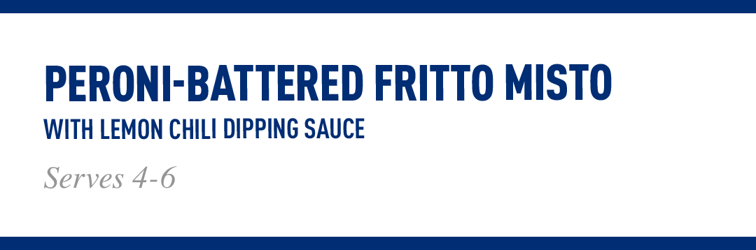 Peroni-Battered fritto misto